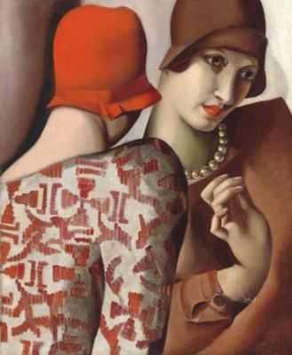 Sharing Secrets Tamara de Lempicka Print Circa 1928 Art Deco