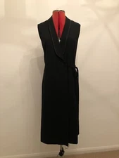 MAISON MARTIN MARGIELA Black Wrap Evening Dress  Size 40
