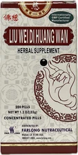 Liu Wei Di Huang Wan Herbal Supplement - 200 Pills六味地黄丸兰州佛慈中华老字号