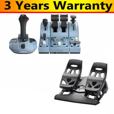 TCA Flight Simulator Captain Pack X Airbus Edition with Flight Rudder Pedal Game