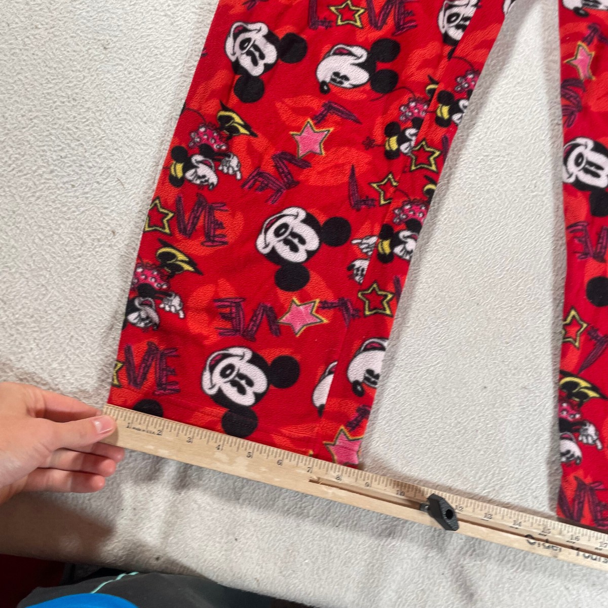 Mickey Mouse Pajama Pants Adult Large Red Disney Sleepwear
