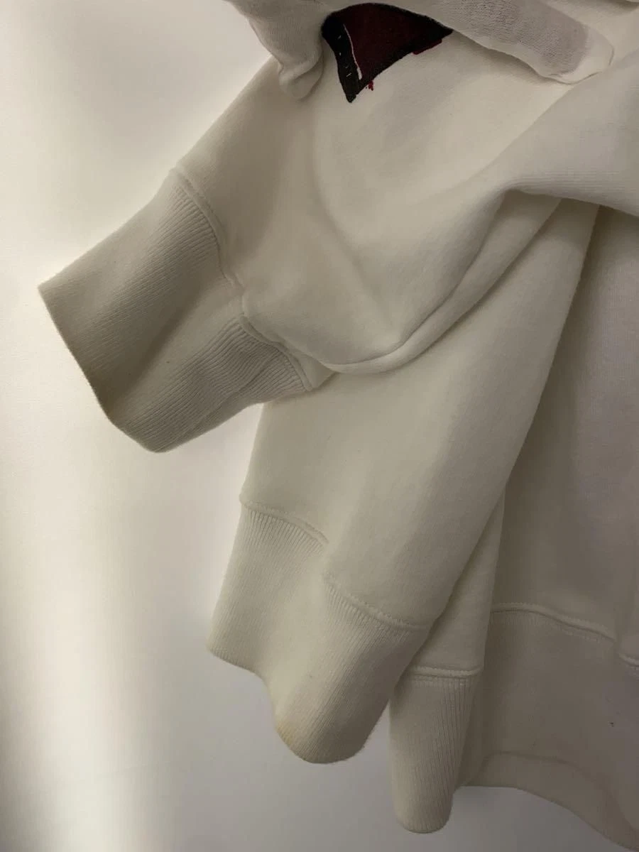 OFF WHITE Felpa con cappuccio 21ss MARKER SLIM L COTONE Bianco OMBB034R21FLE003 COLLO SPORCO