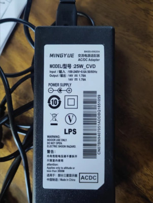 25W_CVD 14V1.78A 14V1.79A AC Adapter Power Supply Charger