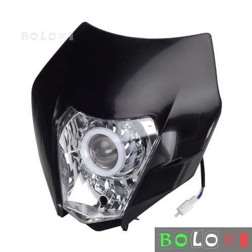 E8 Dirt Bike LED Headlight w/ DRL For Honda Yamaha Suzuki BMW Kawasaki Universal - Picture 4 of 10