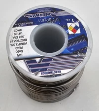 Amerway SPL#11 1 LB Roll Solder Wire Sn60/Pb40 .093 Dia. CW Lead