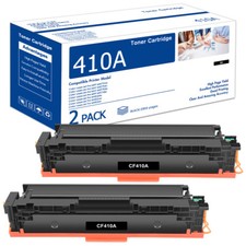 2PK CF410A Black Toner Cartridge For HP 410A LaserJet Pro M452dw M452dn M477fdw