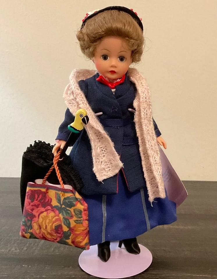 Muñeca Mary Poppins Madame Alexander 9" Cissette Azul Conjunto Paraguas Alfombra Bolso Foto 2 de 4