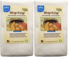 Pellon Interfacing Wrap N Zap Natural Cotton Batting 45''X36'' Bulk Buy 2-Pack