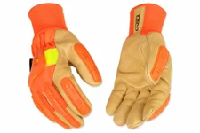 Kinco 1938KWA-XXL Impact Protection High Visibility Lined Pigskin Gloves, XXL