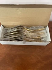 12X Bon Chef 9465HFG Stainless Steel 18/8 TU Hammered Gold Hollow Coold Handle