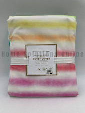 Pottery Barn Teen Rainbow Stripe Organic Percale Duvet Cover Multi Twin 336B