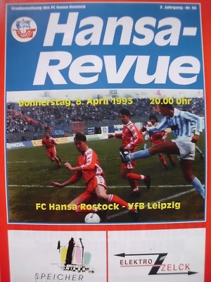 2. Bundesliga FC Hansa Rostock-VfB Leipzig 08.04.1993-Baltic Sea Stadium