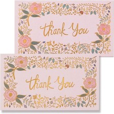Small Thank You Cards Bulk, 100-Pack Mini Thank You For Your Or