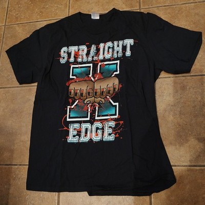 Straight Edge Drug Free Sxe Essential Graphic T-Shirt Black Men's Size Large