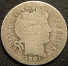 1901 Barber Dime — photo from another recent sale