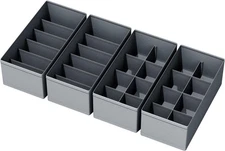 Drawer Organizer Set for Clothes, 4 Pack Fabric Storage Dividers for Clothes, So