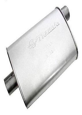  Muffler Mellow Performance Tone Inlet 2.5 Pipe Connection Offset Outlet 2.5 