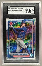 9061 Pete Crow-Armstrong 2024 Bowman Chrome #45 Mega Refractor RC SGC 9.5