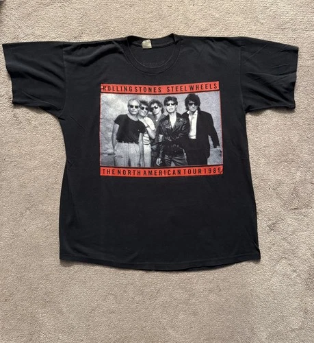 80s Rolling Stones Steel Wheels Tour Tee 1980s vintage concert t-shirt, vintage, single stitch, B+ condition
