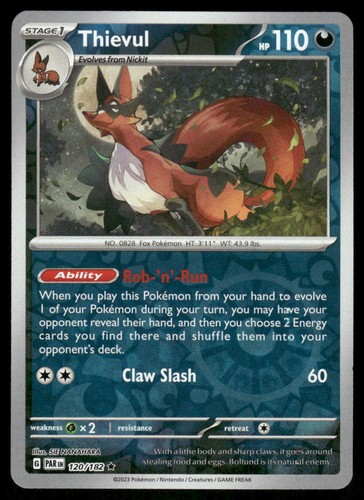 Thievul 120/182 - Paradox Rift - Reverse Holo Rare NM