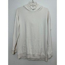ALLSAINTS Woman's Size Small Oversized Cream Hoodie Ribbed cuffs lux relaxed fit
