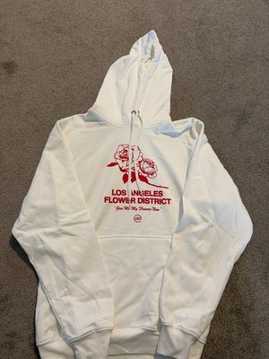 Young & Reckless White Hoodie Los Angeles Flower District Men's S Unisex Fit