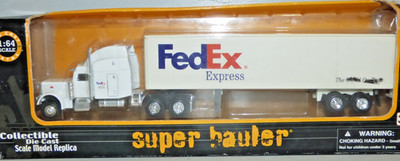 Golden Wheels Peterbilt Tractor Trailer Fedex Express Maßstab 1:64 weiß