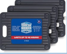 3 Cooler Shock Ice Packs for Cooler, Reusable, Long Lasting, Cold Freezer Packs 