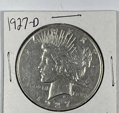 1927-D Peace Dollar :  Very Fine  VF Details