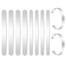 8PCS 304 Stainless Steel Bangle Blanks Bracelet Blanks for Stamping and Custo...