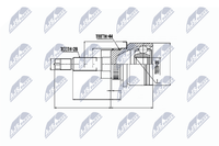 Gelenksatz Antriebswelle Nty NPZ-MZ-040 FüR Ford Mazda Ranger Bt Et 50 Tdci 4X4