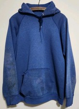 1980s Hoodie Sweatshirt Vintage Thick Faded Worn Gusset Sleeve