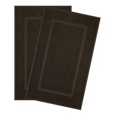 100 Cotton Turkish Bathmat Set Soft Absorbent Quick Dry 20x34 Inch Brown