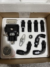 Lokocar Adjustable Fuel Pressure Regulator Kit Oil 0-100psi Gauge -6an 6an Black