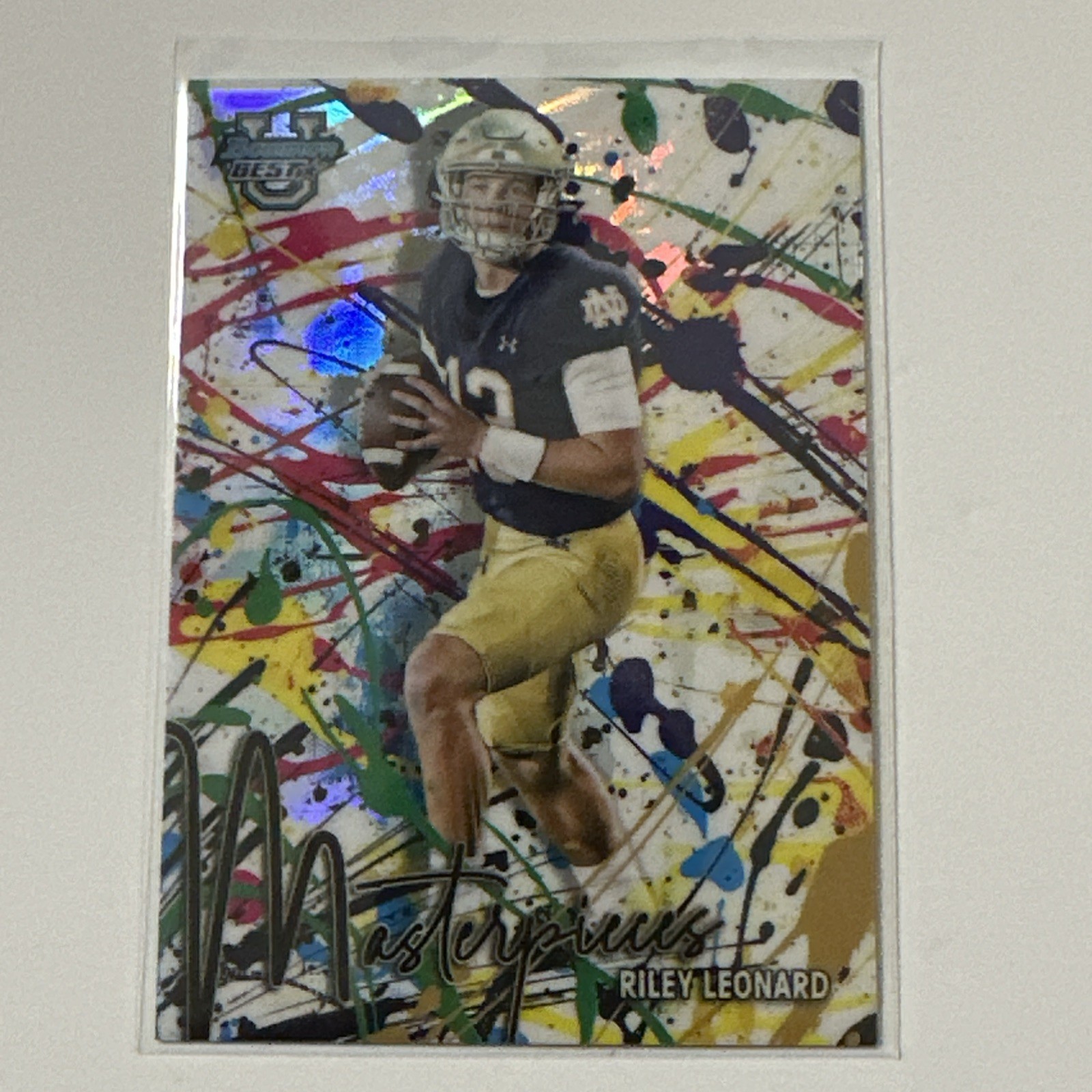 Riley Leonard #BM-15 2024 Bowman University Best Football Bowman Masterpieces Set