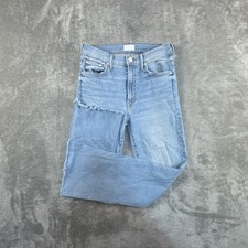 Mother The Insider Crop Step Fray Jeans Womens Size 26 Fresh Catch Stretch