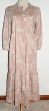 New Womens Tahari Arthur Levine Shirt Dress Small Floral Long Sleeve Cotton Maxi