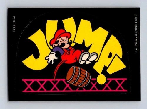 1982 Topps Nintendo Donkey Kong Sticker - Jump!
