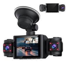3-Kanal Dashcam Auto,Auto Kamera mit 24H Parküberwachung, Nachtsicht,G-Sensor