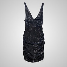Urban Outfitters Sequin Bodycon Dress Womens Small Black Excellent Strappy Mini