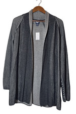 Lands  End Drifter Sweater Women  s 1X NWT Cotton Open Front Cardigan Snags READ