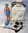1970s RARE Vintage MARX Jane West Salmon Red Doll Lot Accessories Guns Clothes