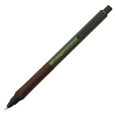 Uni Kuru Toga Wood Mechanical Pencil 0.5mm Steel Forest Green M5KW1P.88 New