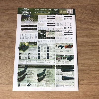 GUNS94 MAGAZIN WERBUNG 12X9 UTTINGS: SWAROVSKI SLC FERNGLAS SERIE