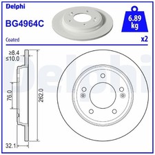 2x Bremsscheibe hinten für Hyundai Elantra 6 AD 7 CN7 I20 3 BC3 Ioniq | 2622669