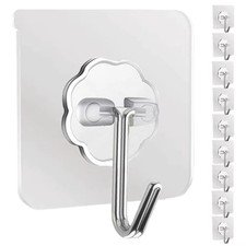 Self Adhesive Hooks Heavy Duty Sticky Stick on Wall Door Strong Seamless Hanger