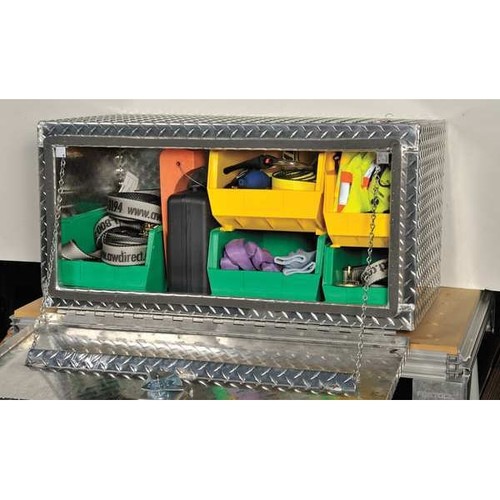 Quantum Storage Systems Qus240yl Hang & Stack Storage Bin, Polypropylene, - Picture 4 of 6