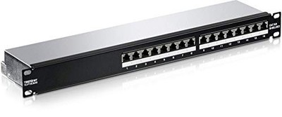Trendnet TCP16C6AS 16-Port Cat6A Shielded Patch Panel 1U Black