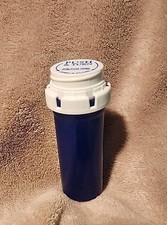 New Blue 16 Dram Reversible Pill Bottle Vial With Cap Rx Systems Strata USA Made