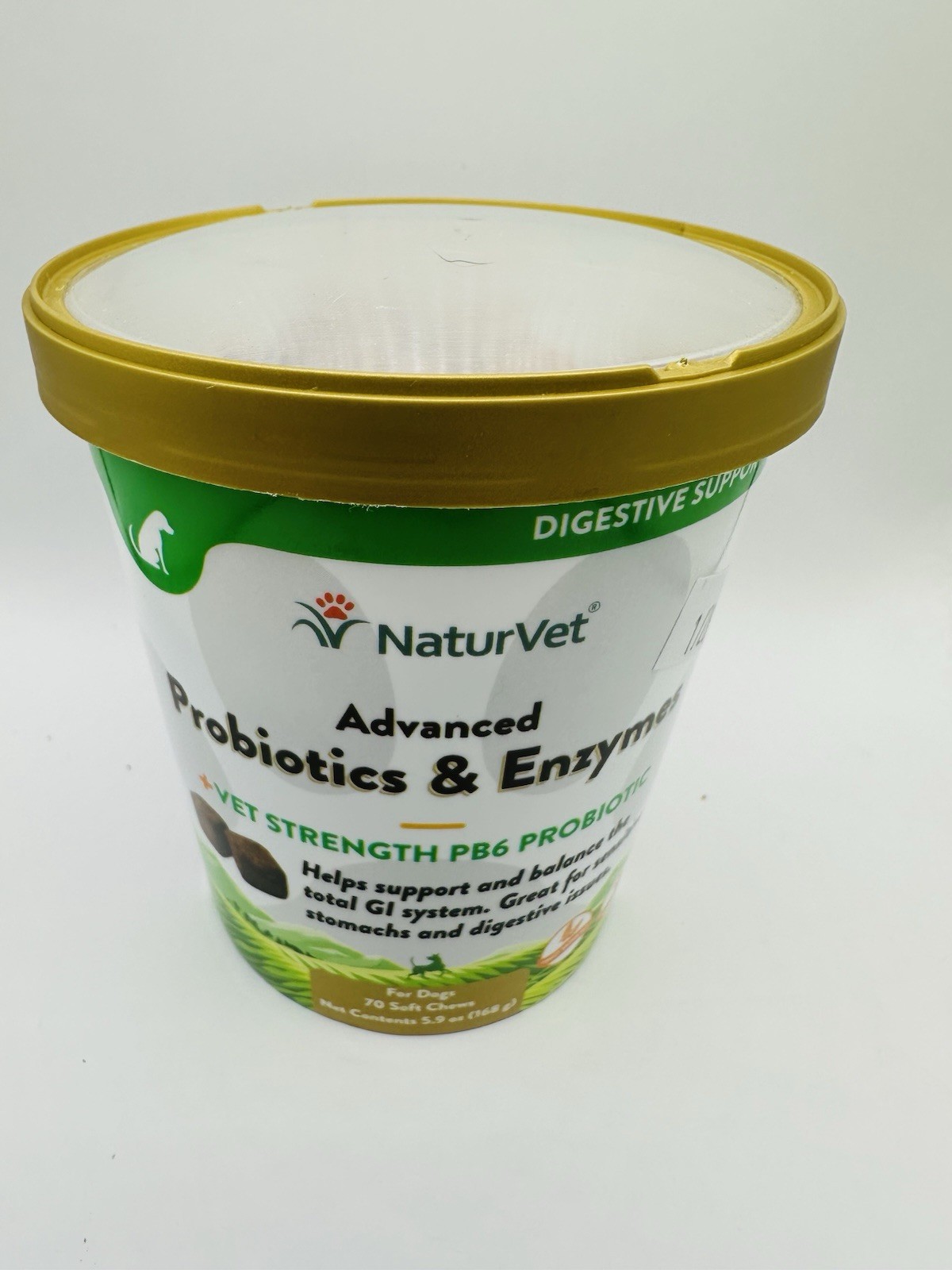 NaturVet Advanced Probiotics Enzymes Plus Dog Soft Chew 70 c